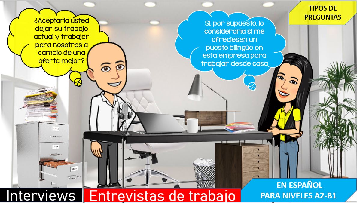 Persona preparándose para una entrevista de trabajo bilingüe